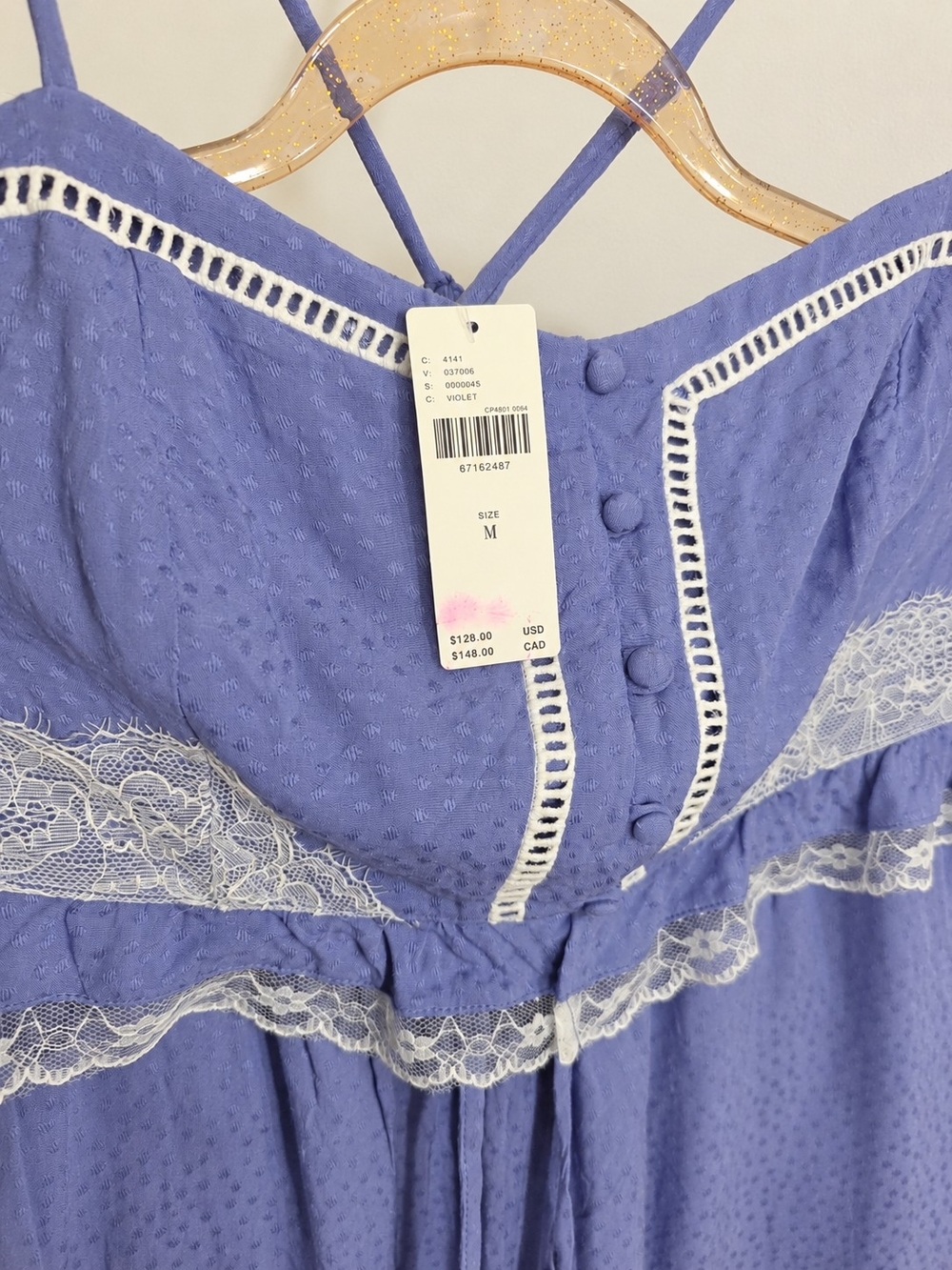 Anthropologie NWT The Joelene Wide Leg Lounge Two-Piece Set Lavender Size M - Picture 4 of 8